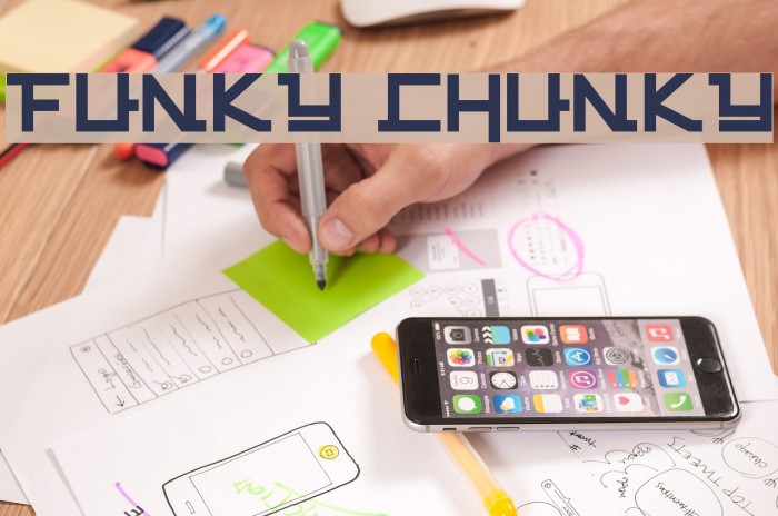 FUNKY CHUNKY Font examples