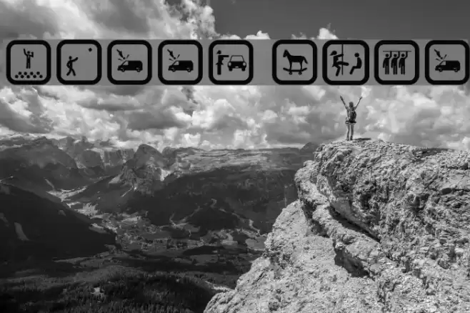 FUNNY ICON Font examples