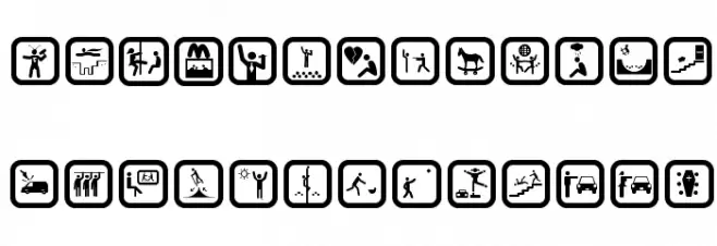 FUNNY ICON 字体 小写