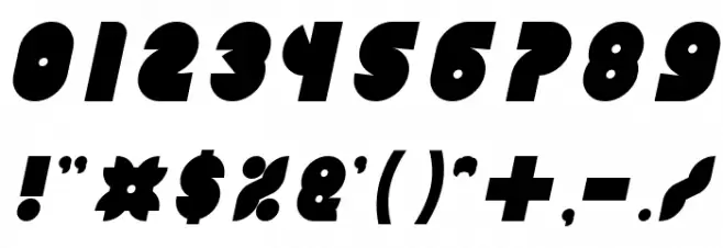 FUNNY SPORT Bold Italic Font OTHER CHARS