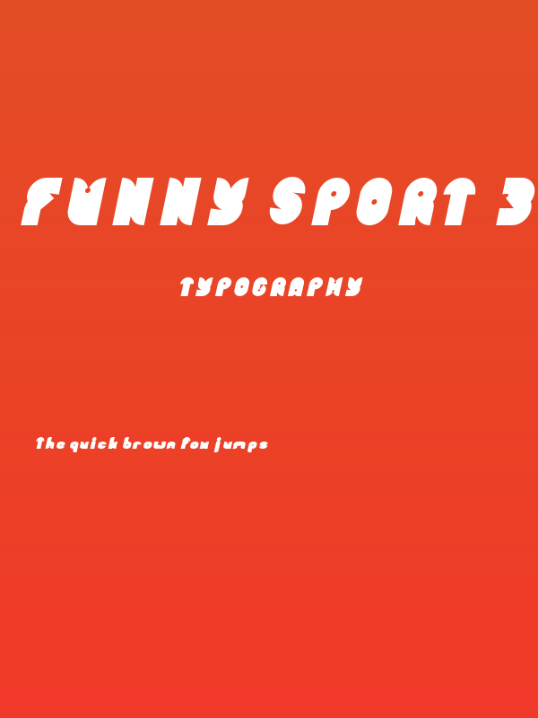 FUNNY SPORT Bold Italic Poster