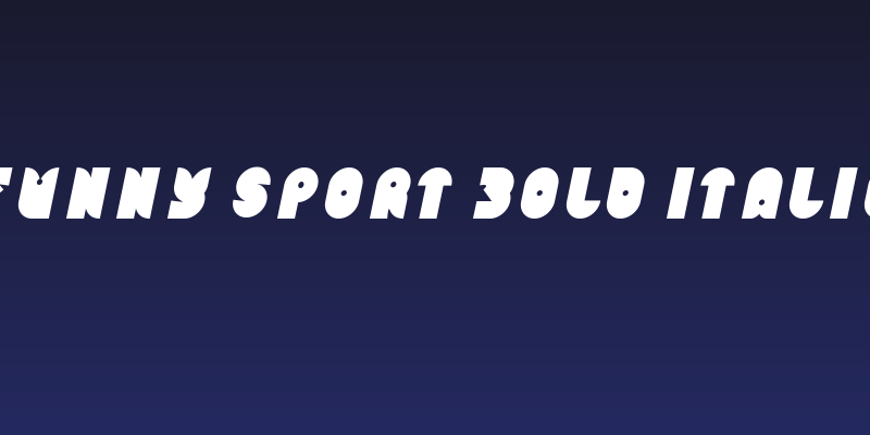 FUNNY SPORT Bold Italic Social Header
