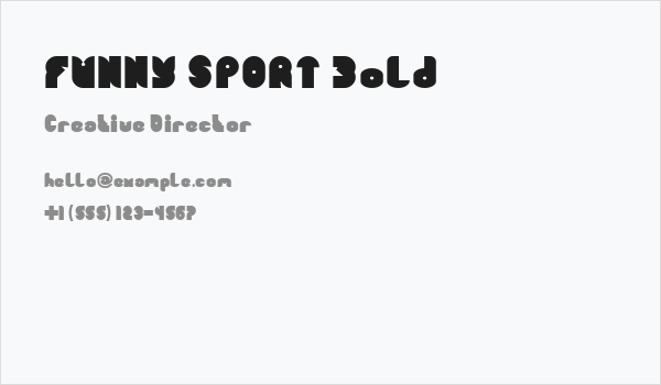 FUNNY SPORT Bold Business Card