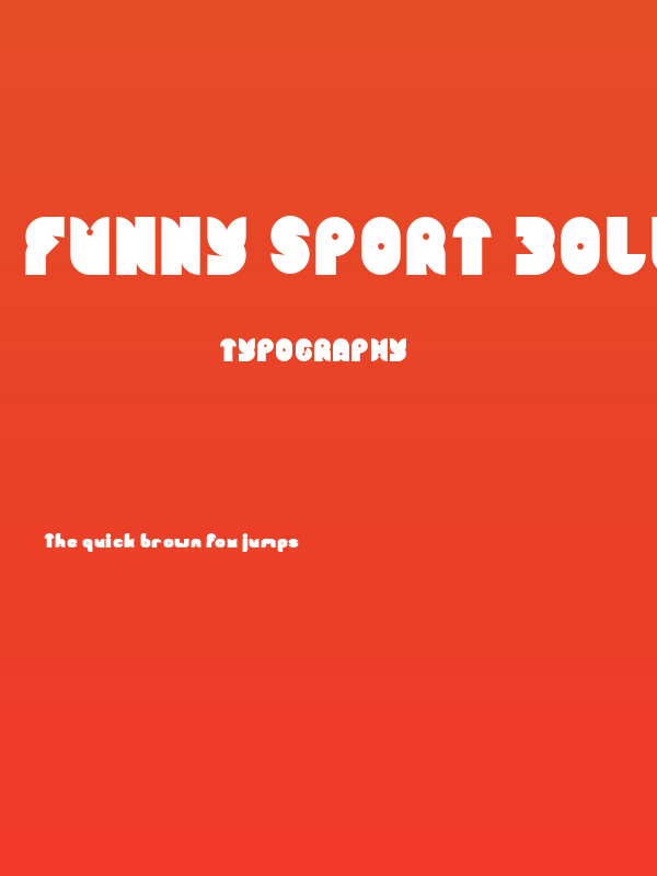 FUNNY SPORT Bold Poster