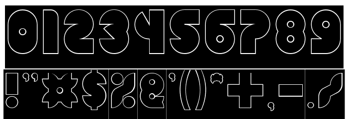 FUNNY SPORT-Hollow-Inverse Font OTHER CHARS