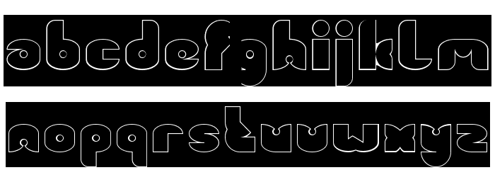 FUNNY SPORT-Hollow-Inverse Font LOWERCASE