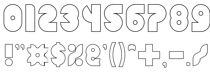 FUNNY SPORT-Hollow Font OTHER CHARS