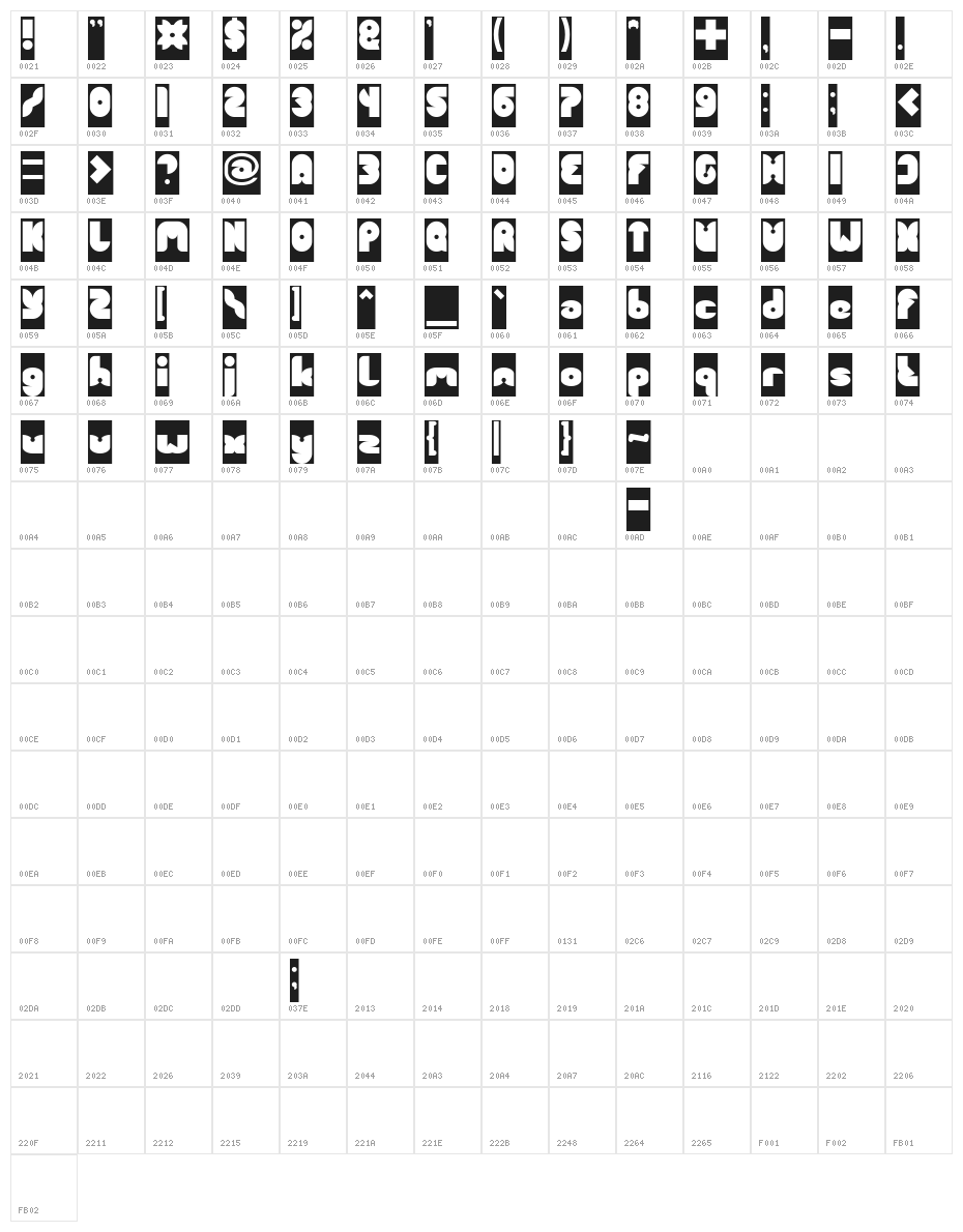 FUNNY SPORT-Inverse Character Map