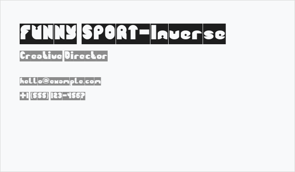 FUNNY SPORT-Inverse Business Card