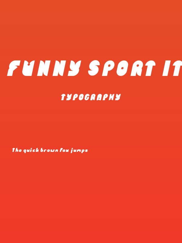 FUNNY SPORT Italic Poster