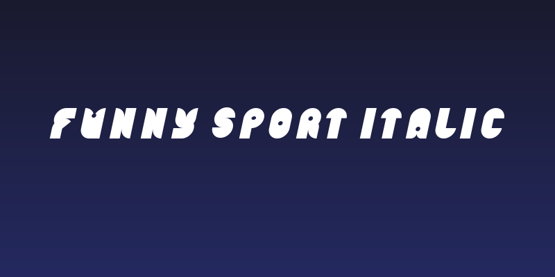 FUNNY SPORT Italic Social Header