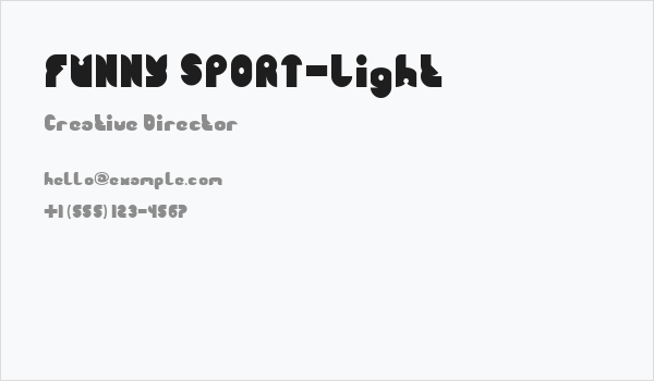 FUNNY SPORT-Light Business Card