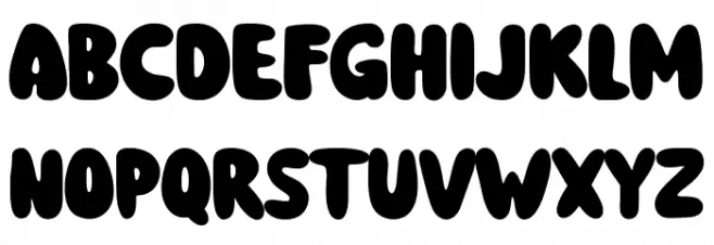 FUNNYBLONDE Font UPPERCASE