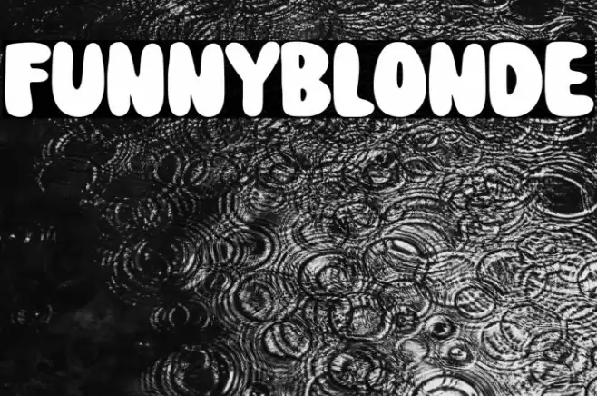 FUNNYBLONDE Font examples
