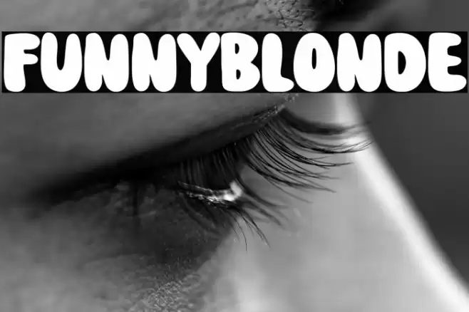 FUNNYBLONDE Font examples