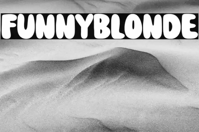 FUNNYBLONDE Font examples