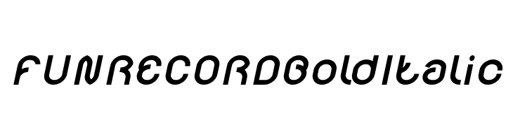 FUNRECORD Bold Italic  免费字体下载