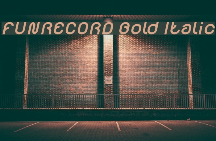 FUNRECORD Bold Italic Font examples
