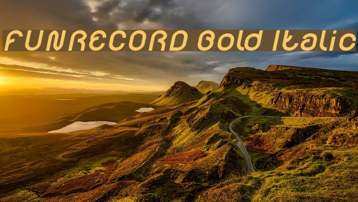 FUNRECORD Bold Italic Font examples
