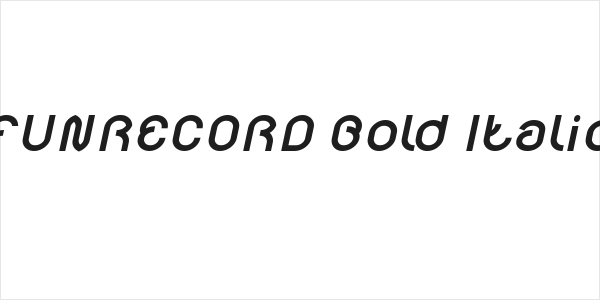 FUNRECORD Bold Italic Logo