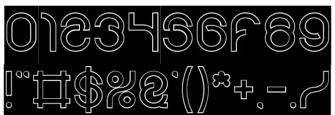 FUNRECORD-Hollow-Inverse Font OTHER CHARS