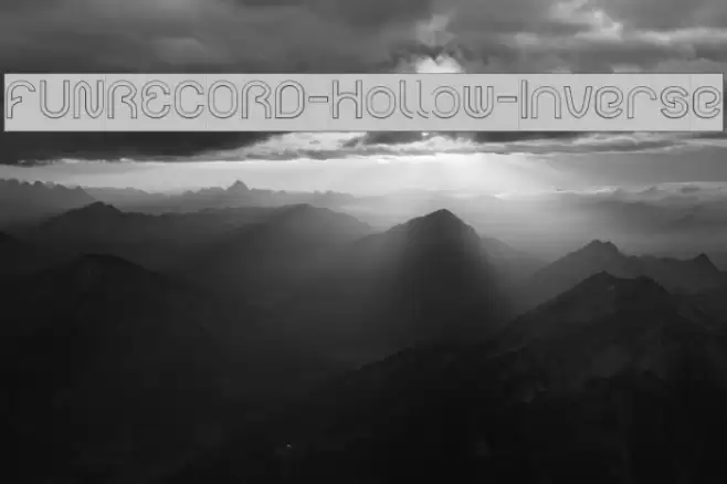 FUNRECORD-Hollow-Inverse Font examples