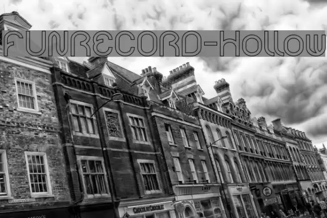 FUNRECORD-Hollow Font examples