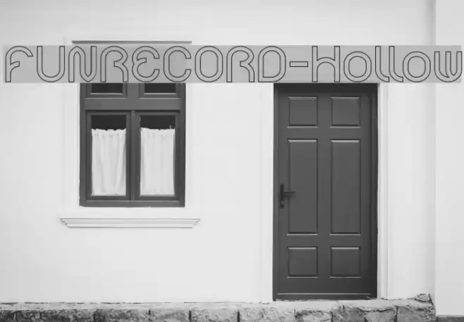 FUNRECORD-Hollow Font examples