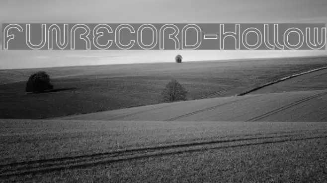 FUNRECORD-Hollow Font examples