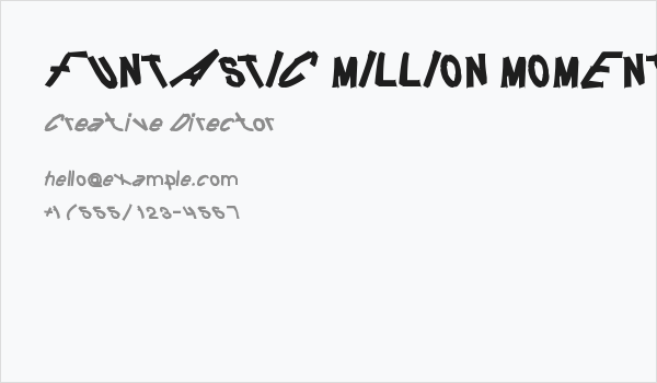 FUNTASTIC MILLION MOMENT-DISTOR Business Card