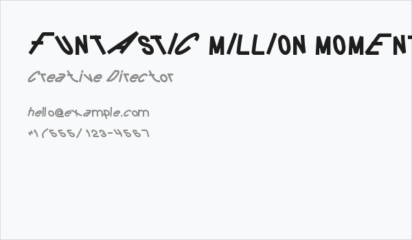 FUNTASTIC MILLION MOMENT-Iight Business Card