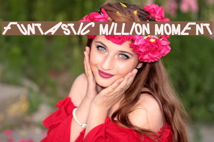 FUNTASTIC MILLION MOMENT Font examples