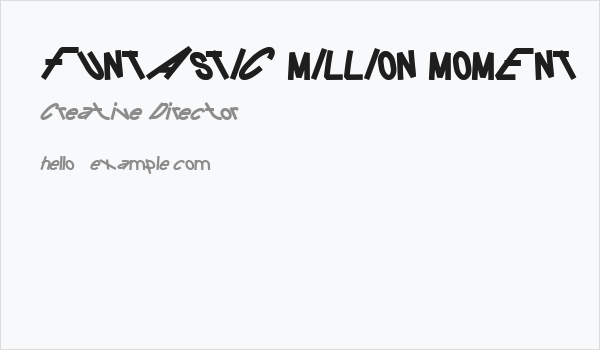 FUNTASTIC MILLION MOMENT Business Card
