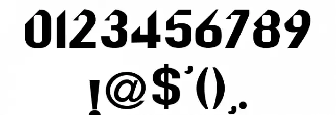 FURIOUS Bold Font OTHER CHARS