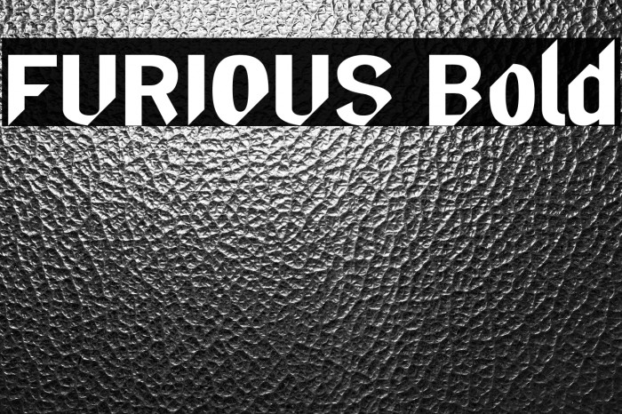FURIOUS Bold Example 3
