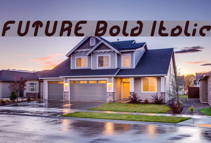 FUTURE Bold Italic Font examples