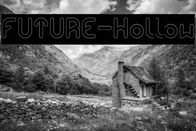 FUTURE-Hollow Font examples