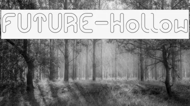 FUTURE-Hollow Font examples