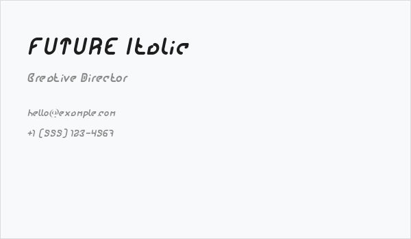 FUTURE Italic Business Card