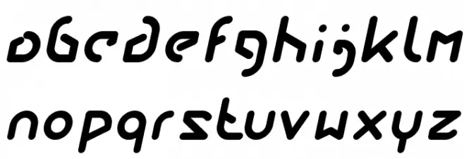 FUTURE Italic फ़ॉन्ट लोअरकेस