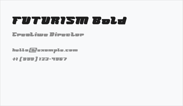 FUTURISM Bold Business Card