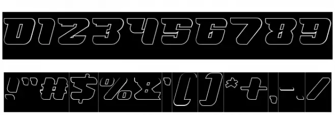 FUTURISM-Hollow-Inverse Font OTHER CHARS