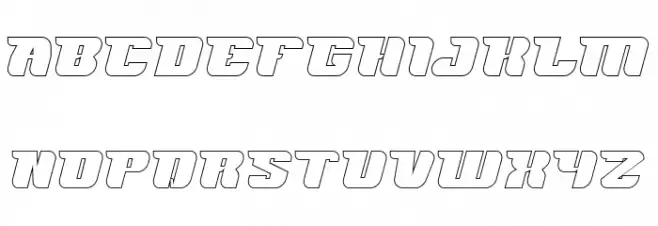 FUTURISM-Hollow Font UPPERCASE