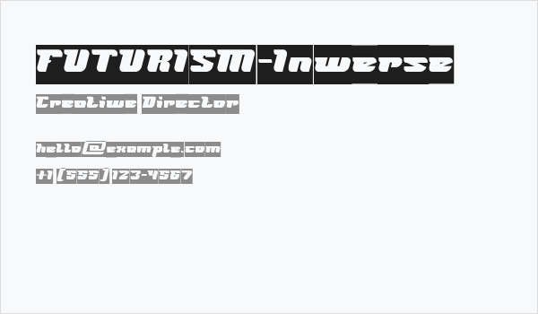FUTURISM-Inverse Business Card