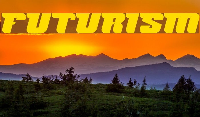 FUTURISM Font examples