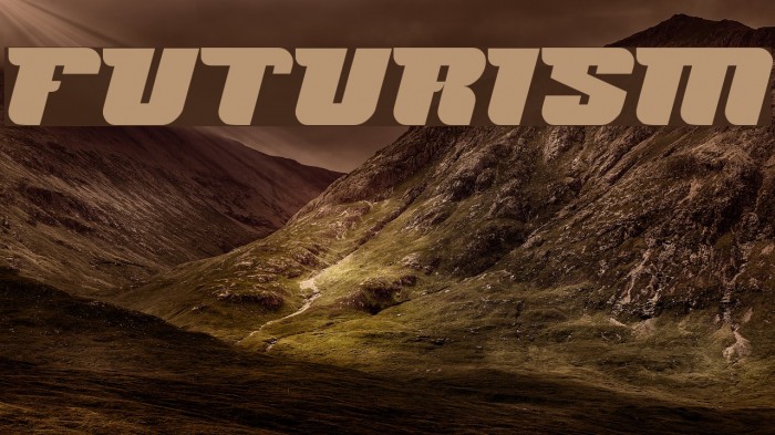 FUTURISM Font examples
