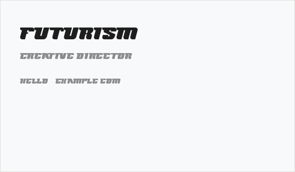 FUTURISM Business Card