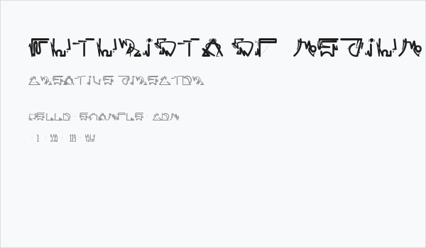 FUTURISTA SP  Medium Business Card