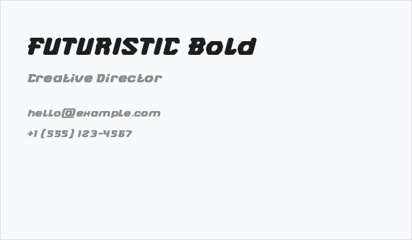 FUTURISTIC Bold Business Card