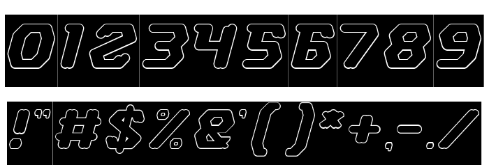 FUTURISTIC-Hollow Font Alte caractere